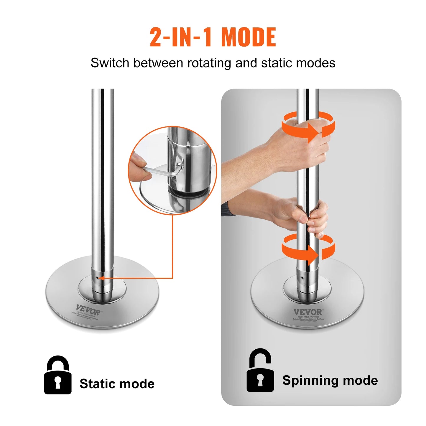 SucceBuy Professional Dancing Pole Kit Heavy Duty Stainless Steel