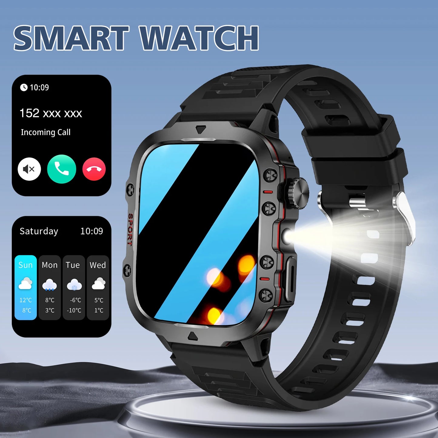 Odelettevcy Smart Watch With Bluetooth Calling And Message Alerts