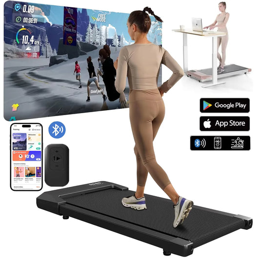 Superun 2.5HP Bluetooth Home Treadmill 2In1 Walking Running