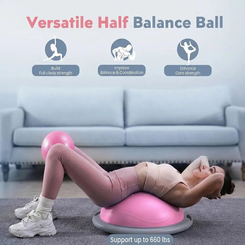 Inflatable Balance Ball Trainer for Yoga Pilates and Core Fitness