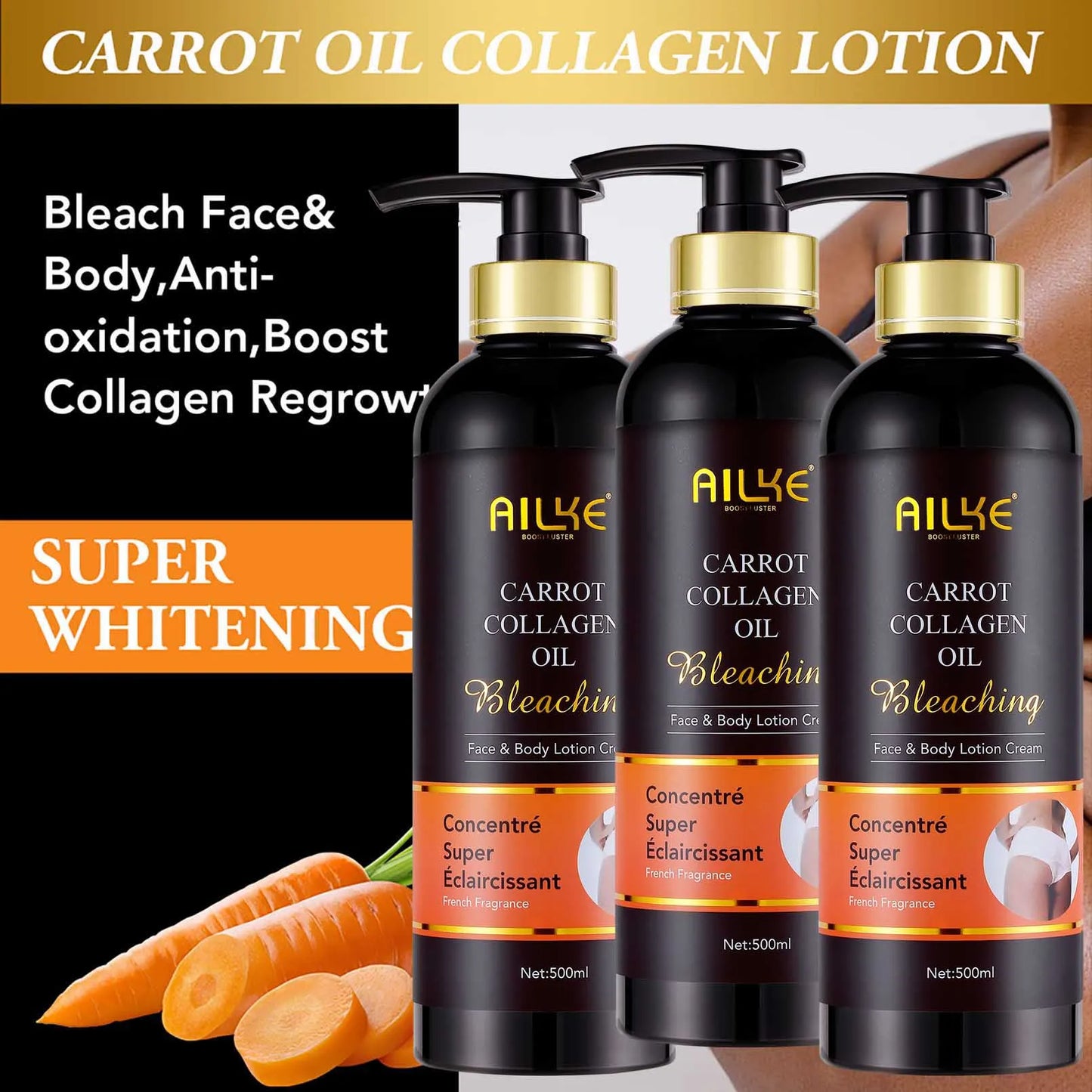 AILKE Collagen Skin Care Set For Women Whitening Freckle Removal Kit