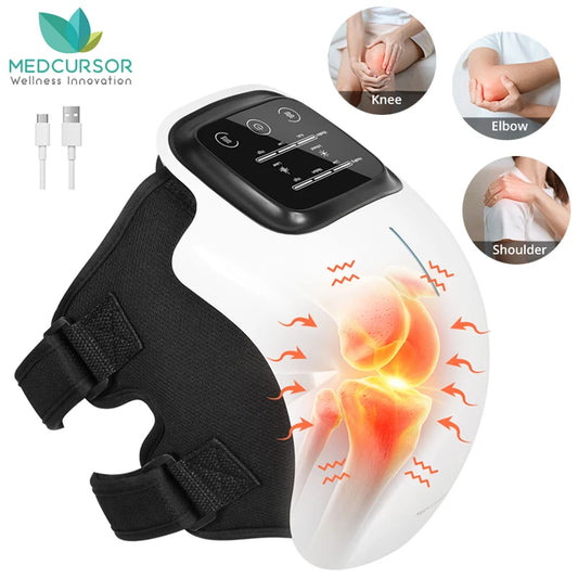 Medcursor Wireless Heating Knee Massager With Temperature Hot Compress