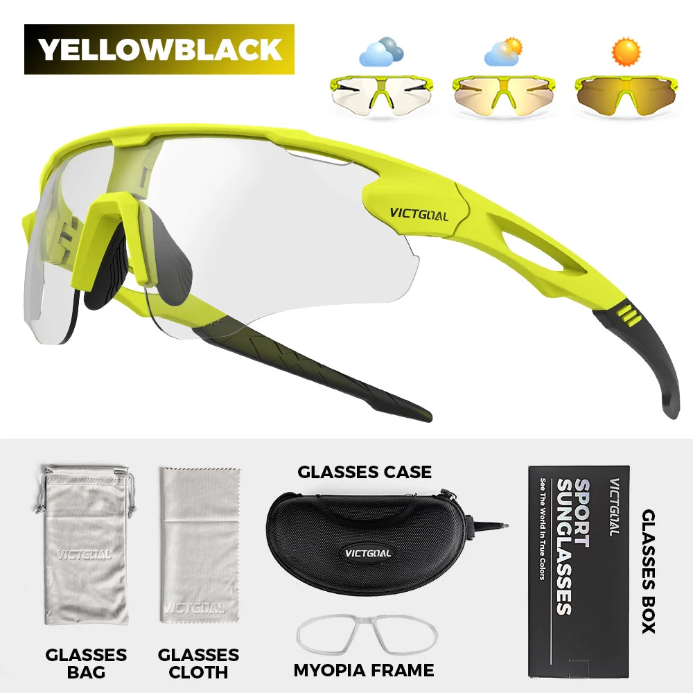 Victgoal Photochromic Cycling Sunglasses UV400 Protection for Men Women
