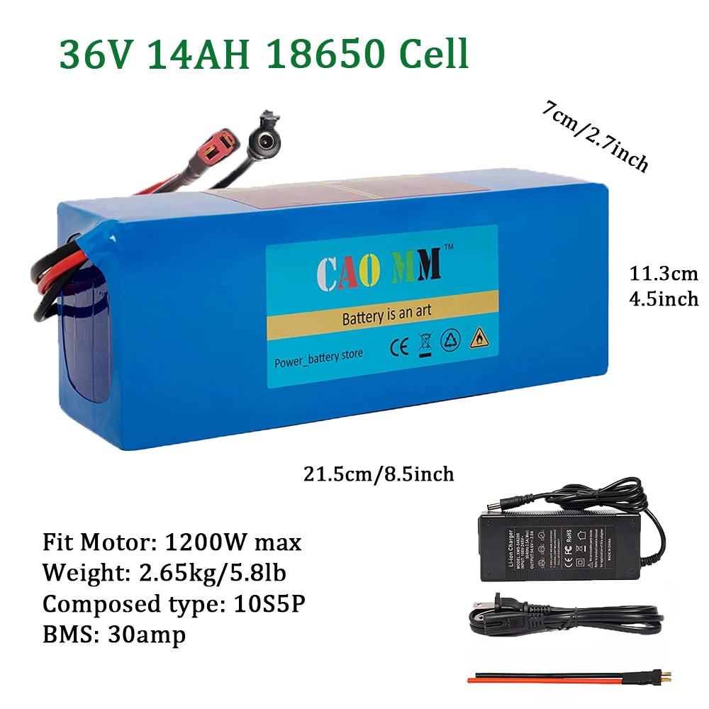 CAO MM 36V Ebike Battery 10Ah To 20Ah ElectricBikes
