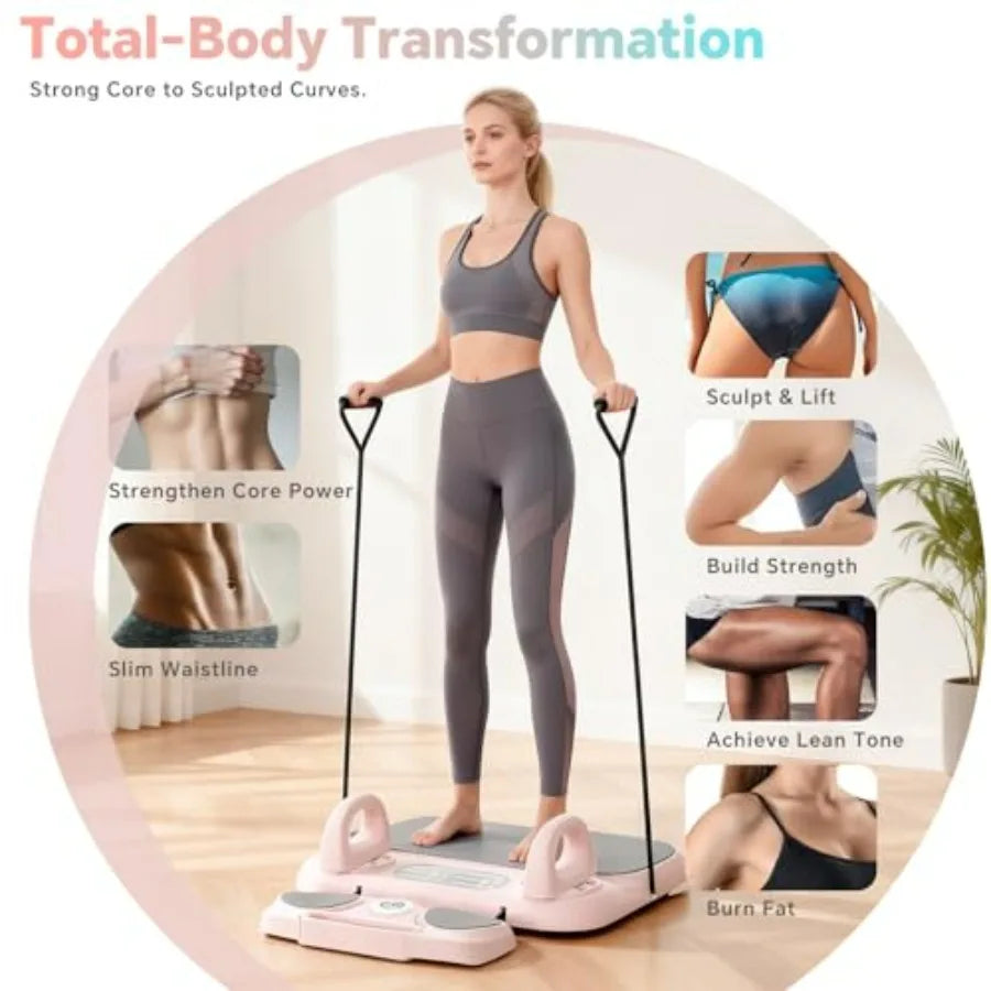 6-in-1 Pilates Reformer Board for Full Body Home Workouts