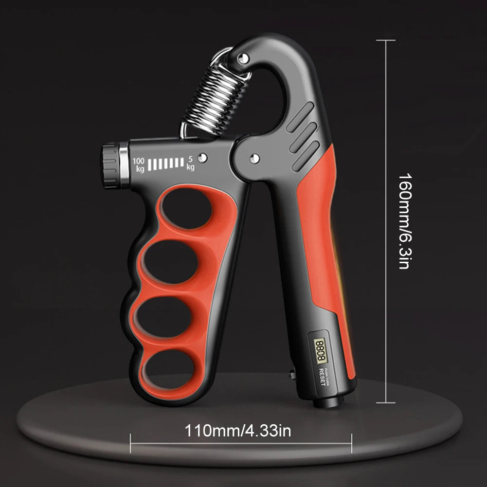 Hand Grip Strengthener 5-100Kg Adjustable Resistance With Counter