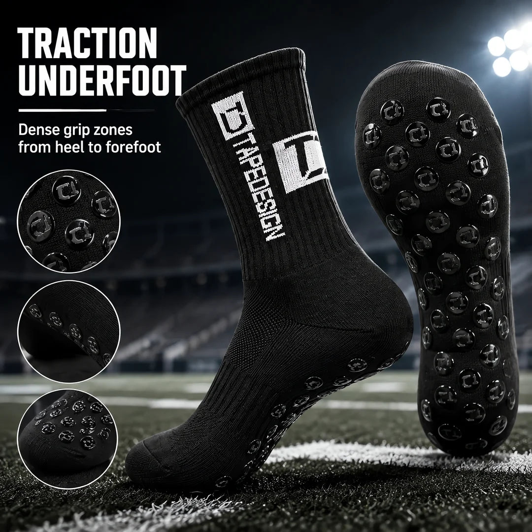 4 Pairs of New TC Mid Tube Glued Football Socks for Sports Training and Competition, Non Slip and Breathable Socks