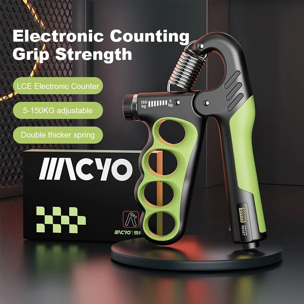 Hand Grip Strengthener 5-100Kg Adjustable Resistance With Counter