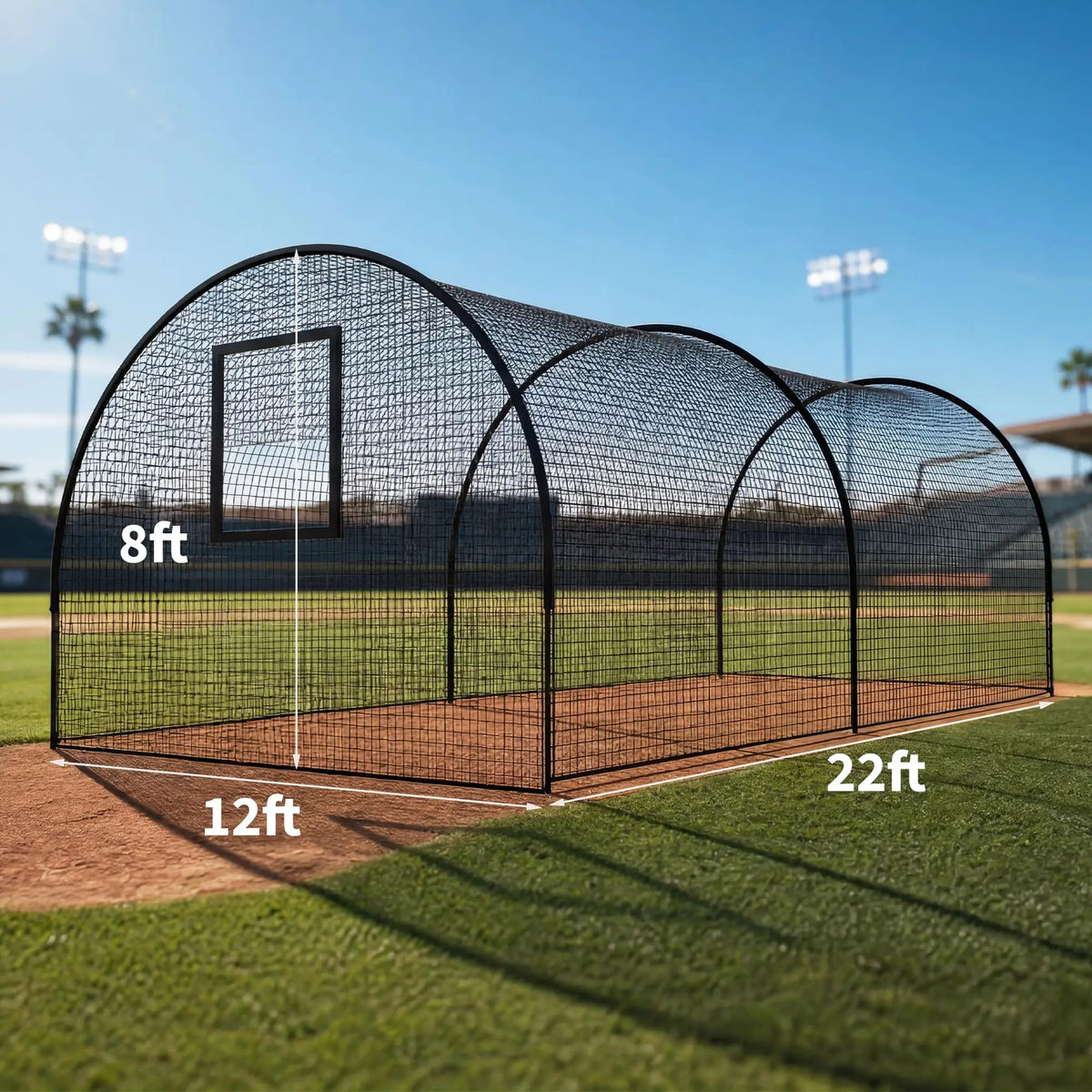 HiMISS Baseball Batting Cage With Frame And Net For Training