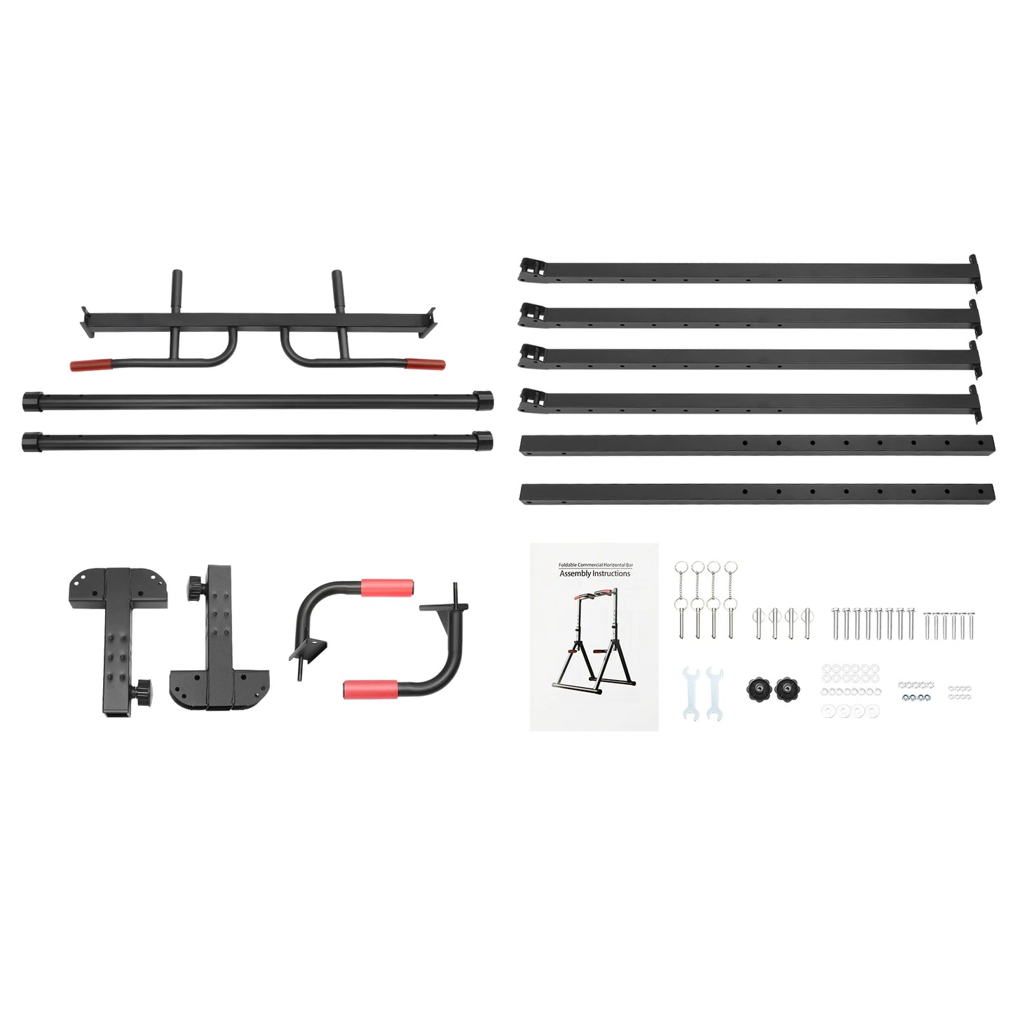 Adjustable Pull Up Bar Foldable Home Gym with Parallel Bars