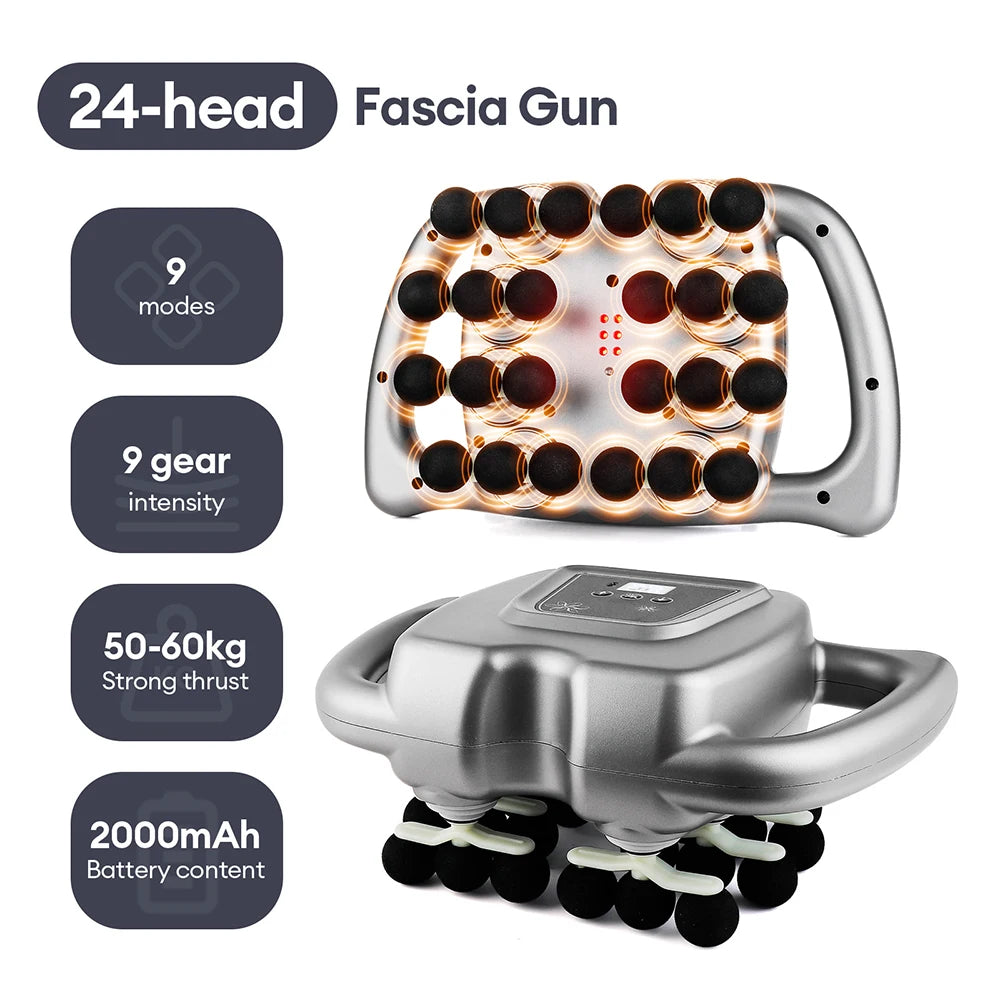 Foreverlily 16 Head Fascia Gun High Frequency Massage Gun
