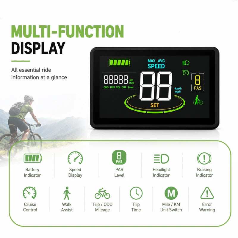 Haytrix Electric Bike LCD Display Meter Control Panel