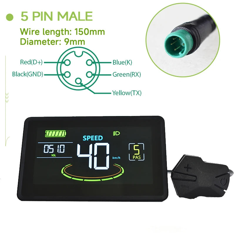 Haytrix Electric Bike LCD Display Meter Control Panel