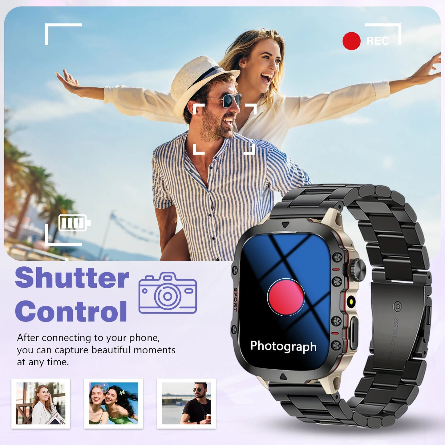 Odelettevcy Smart Watch With Bluetooth Calling And Message Alerts