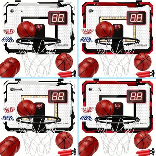 Indoor Basketball Hoop Wall Mounted Over Door With Scoring Function