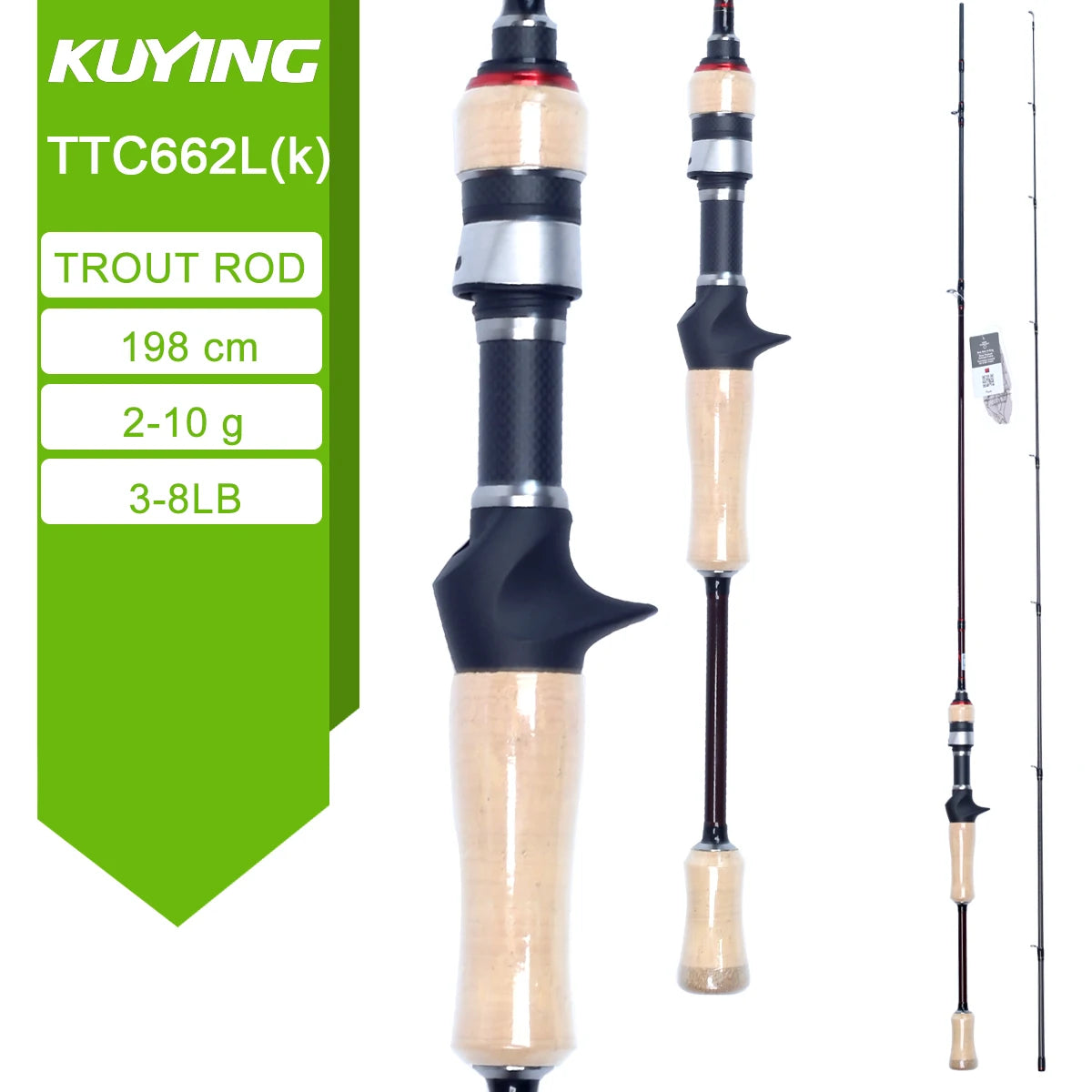 Kuying Teton Fast Action Carbon Fishing Rod For Spinning