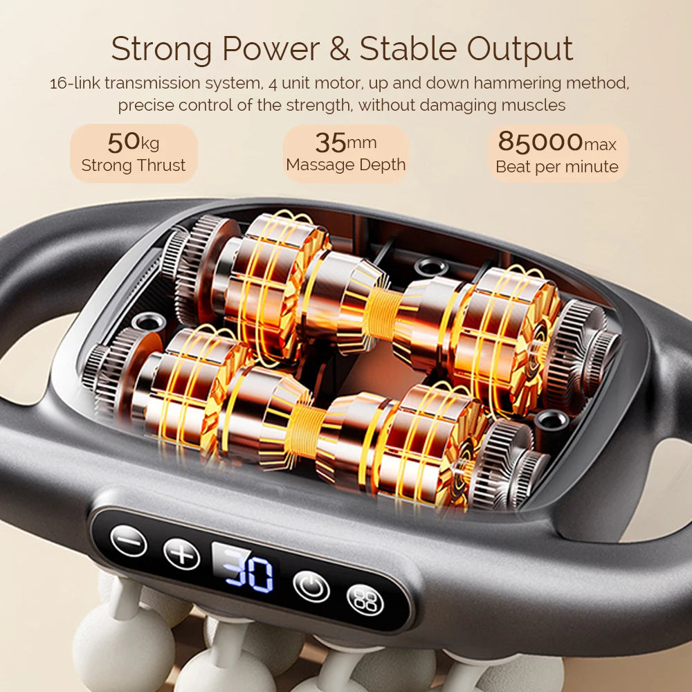 Foreverlily 16 Head Fascia Gun High Frequency Massage Gun