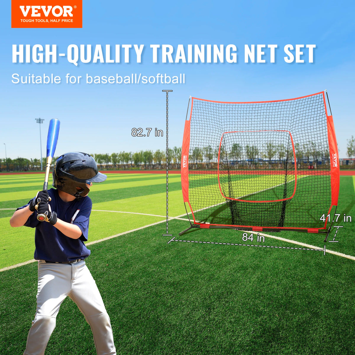 VEVOR Portable Baseball And Softball Practice Training Net