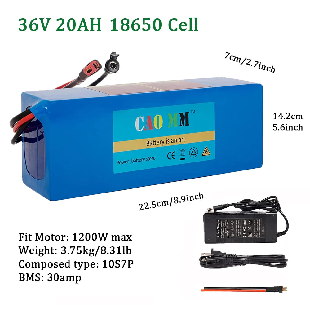 CAO MM 36V Ebike Battery 10Ah To 20Ah ElectricBikes