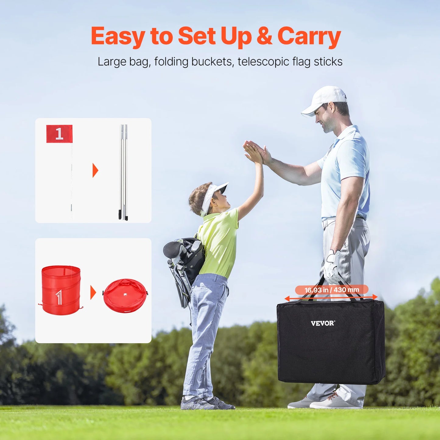 SucceBuy Backyard Golf Bucket Game For Family Outdoor Fun