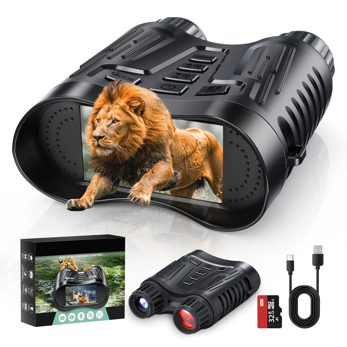 Letcmoi Night Vision 4K UHD Infrared Binocular With 8X Zoom