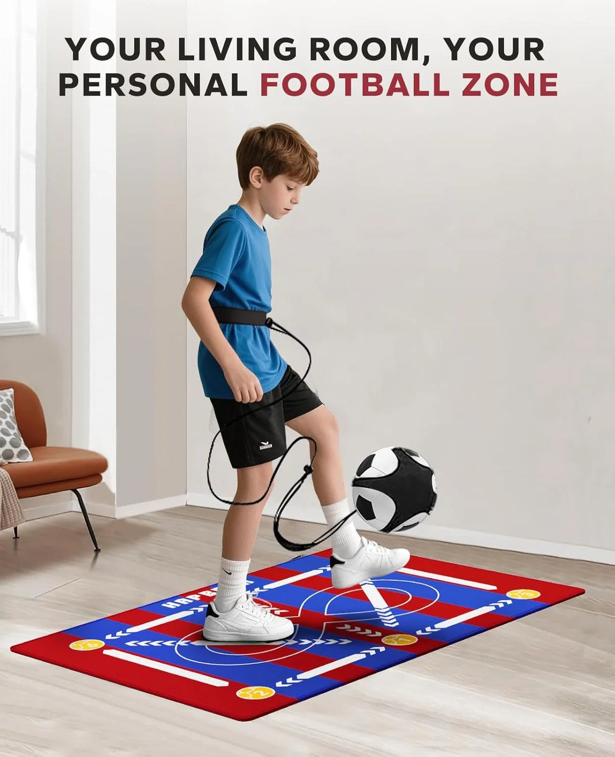 Soccer Footwork Training Mat for Ball Mastery and Agility Practice