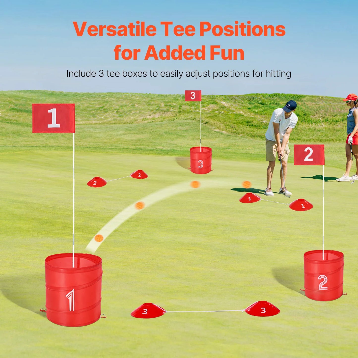 SucceBuy Backyard Golf Bucket Game For Family Outdoor Fun