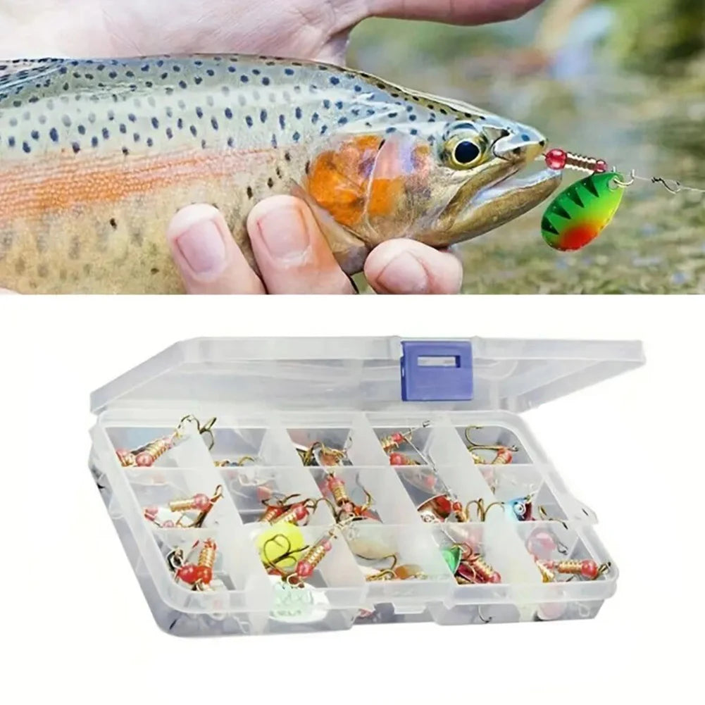 JOCESTYLE Metal Spoon Spinner Lure With Treble Hooks