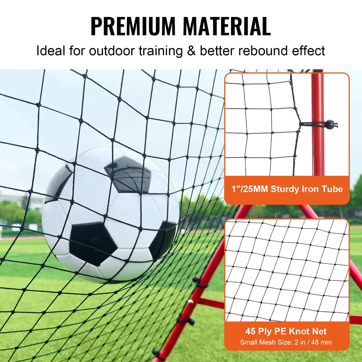 VEVOR Soccer Rebounder Net for Football Training with Adjustable Angles