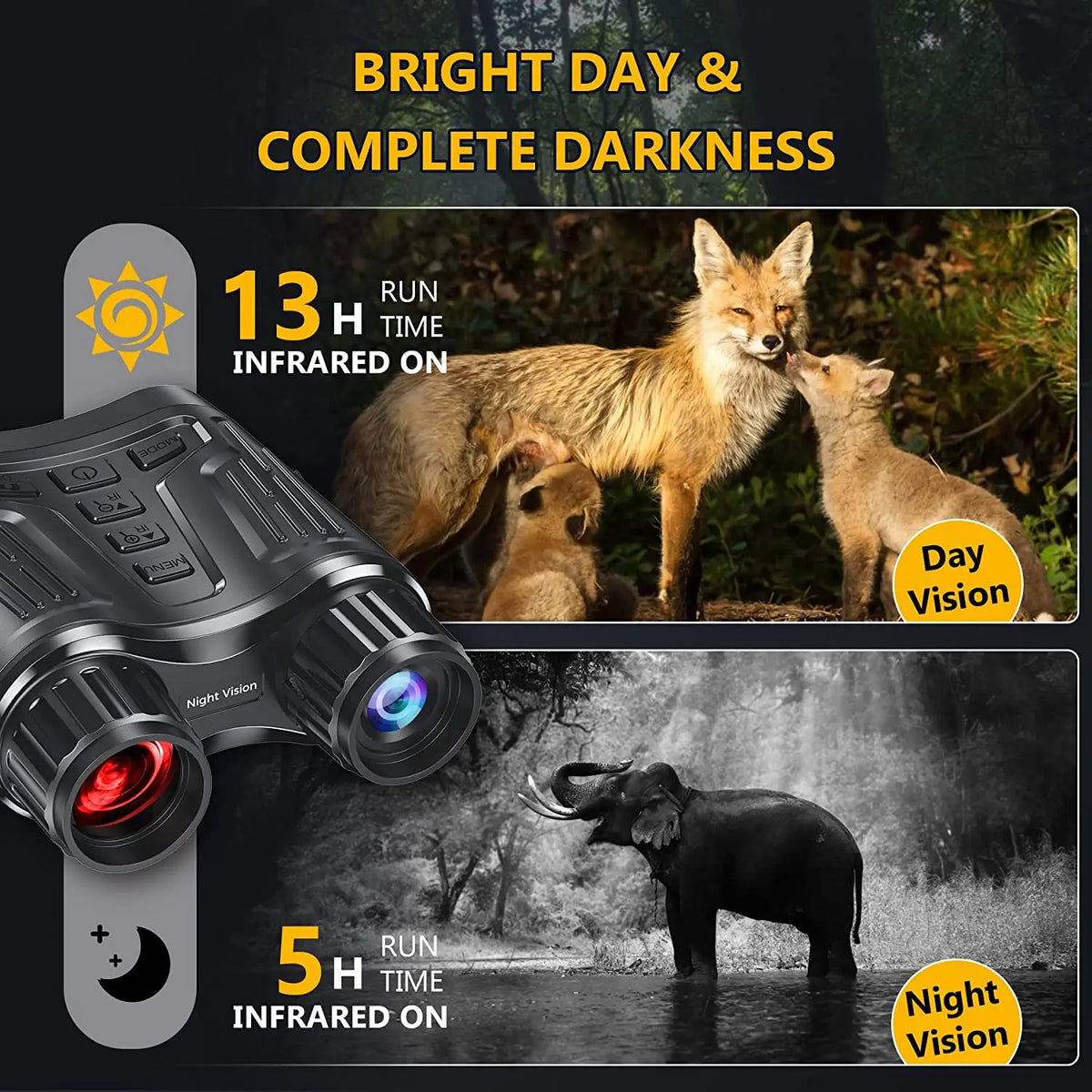 Letcmoi Night Vision 4K UHD Infrared Binocular With 8X Zoom