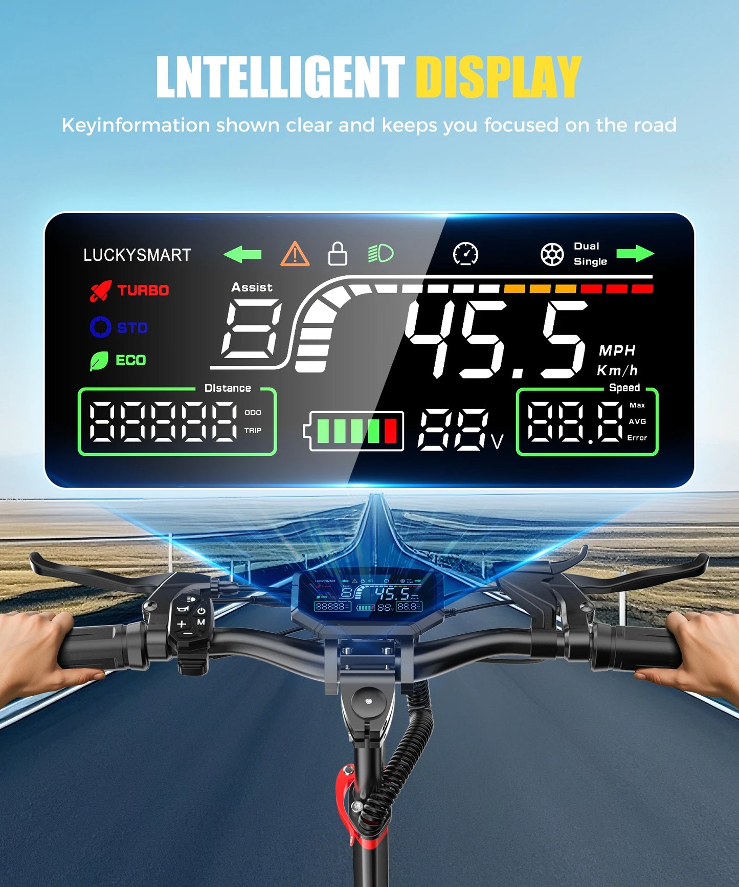 J15MAX Electric Scooter 1600W Dual Disc Brakes 48V Battery Offroad