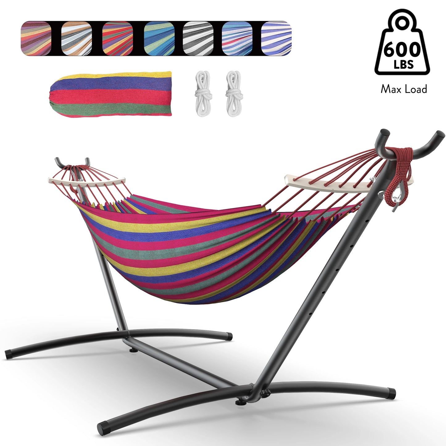 Gyroor Adjustable Hammock Stand With 600Lb Capacity And Storage Bag