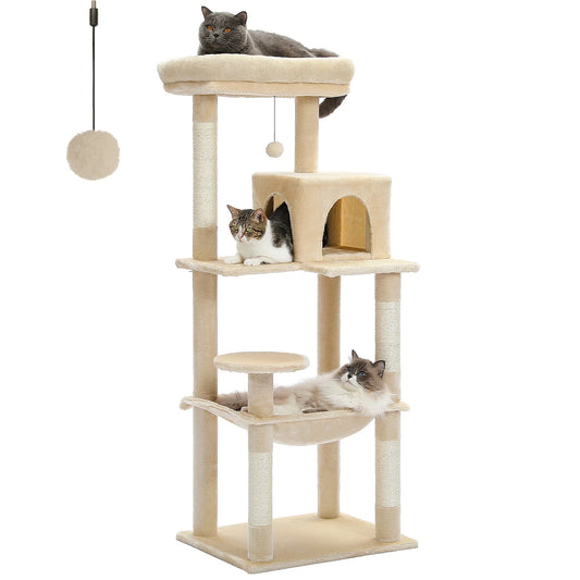 PAWZ Road Cat Tree with Hammock Condo and Scratching Posts