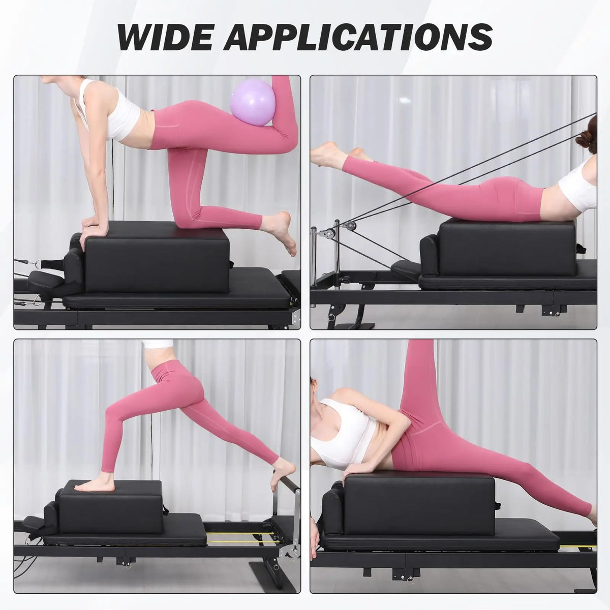 HiMISS Pilates Reformer Sitting Box for Home Fitness Workouts