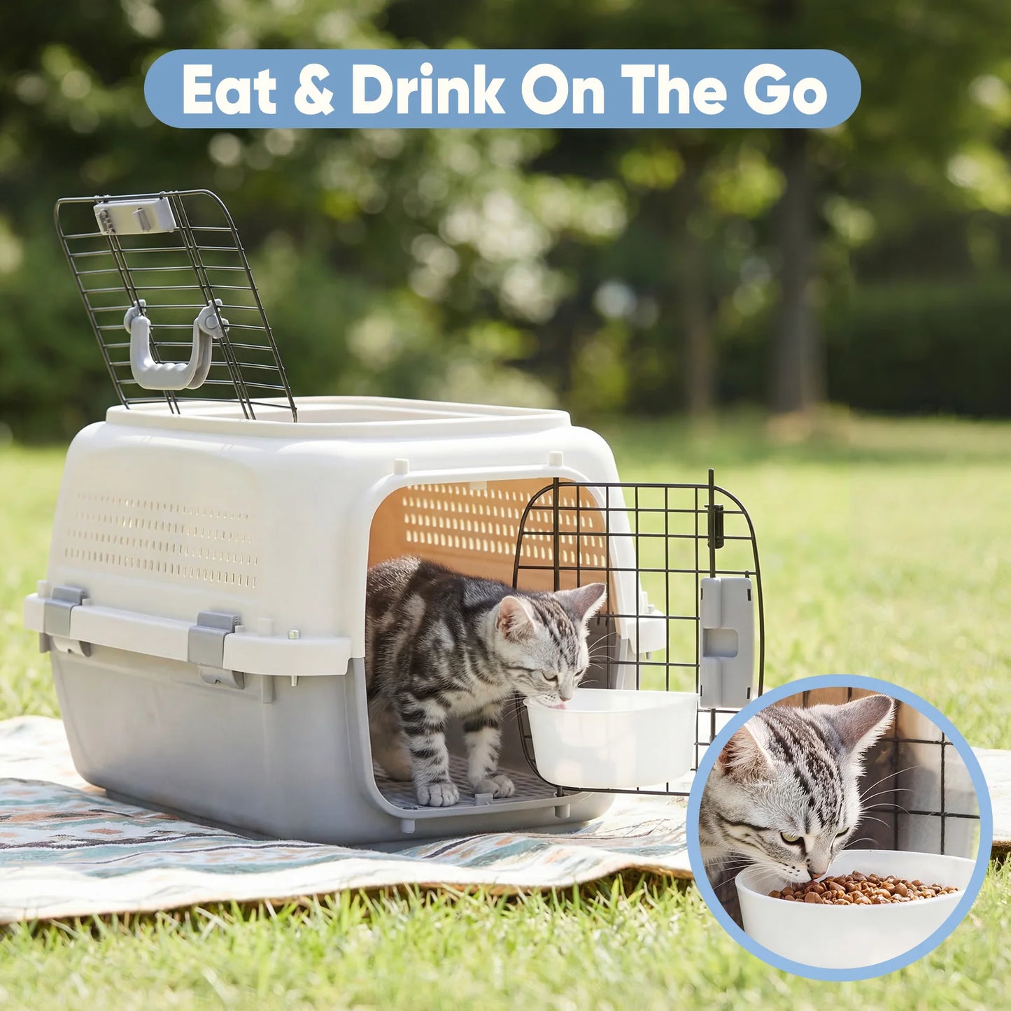Pet Carrier Crate For Dogs And Cats Enhanced Security Latches