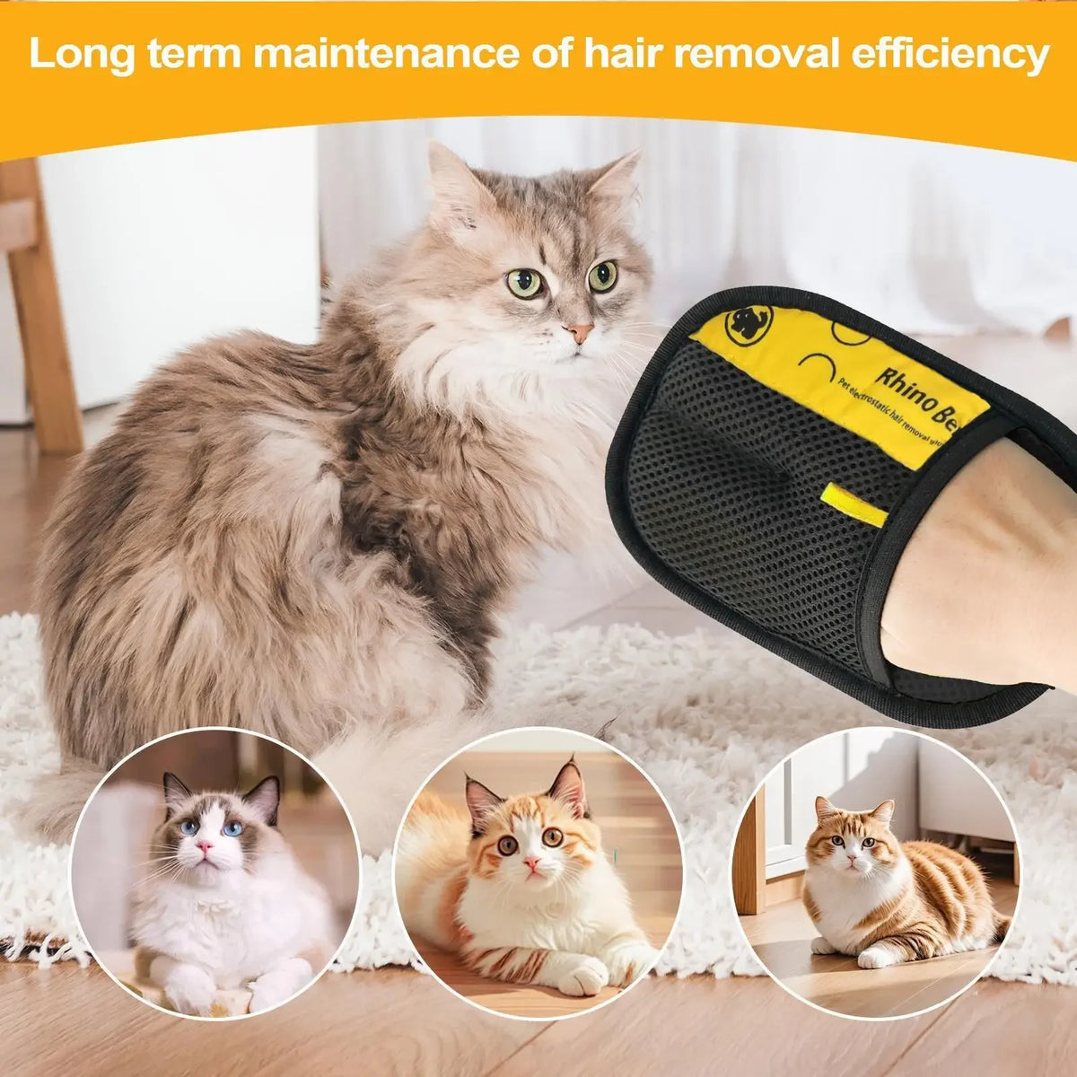 Pet Hair Remover Mitt for Dog and Cat Grooming Glove