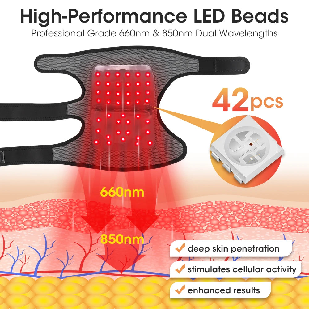 Infrared Red Light Knee Pad 660nm 850nm Therapy for Joints