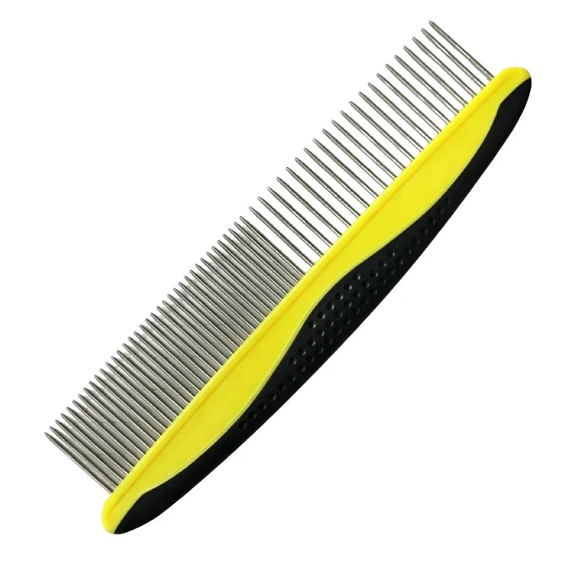 Two-Sided Grooming Comb and Undercoat Rake for Cats and Dogs