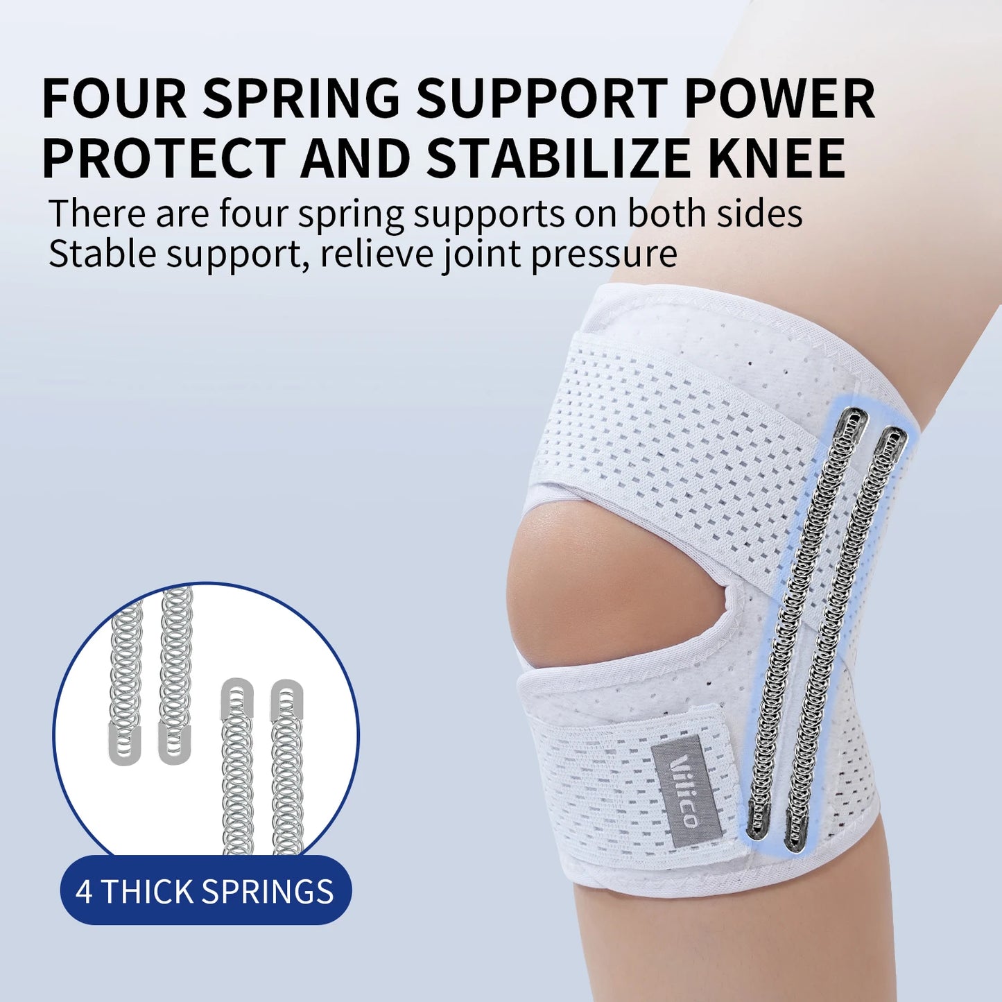 Elastic Pressurized Knee Pads Sports Knee Support Non Slip Protector