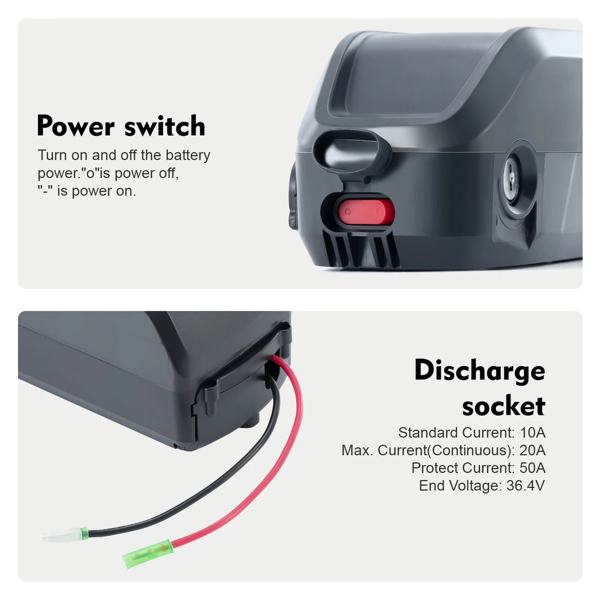 EQIKEPOWER 48V Lithium Ebike Battery Replacement for Vivi F26F H8