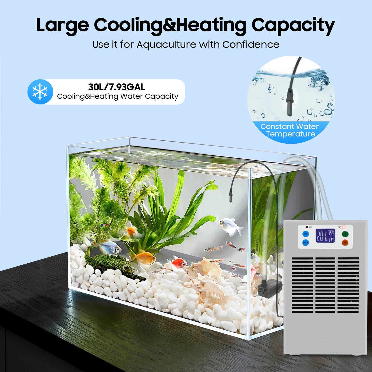 100W Fish Tank Cooling and Heating Machine for Aquariums