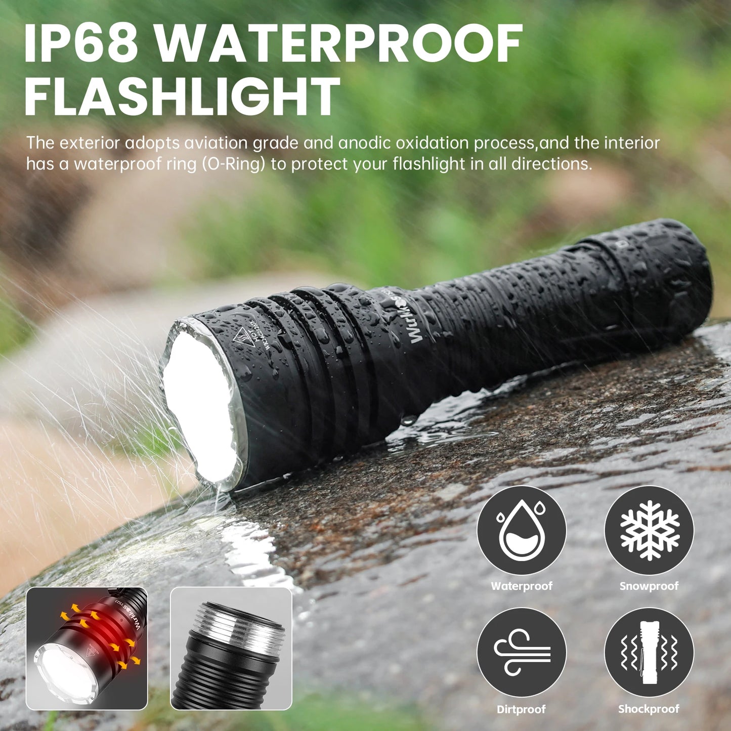 Wurkkos TS23 5000 Lumen EDC Flashlight With Tail Switch