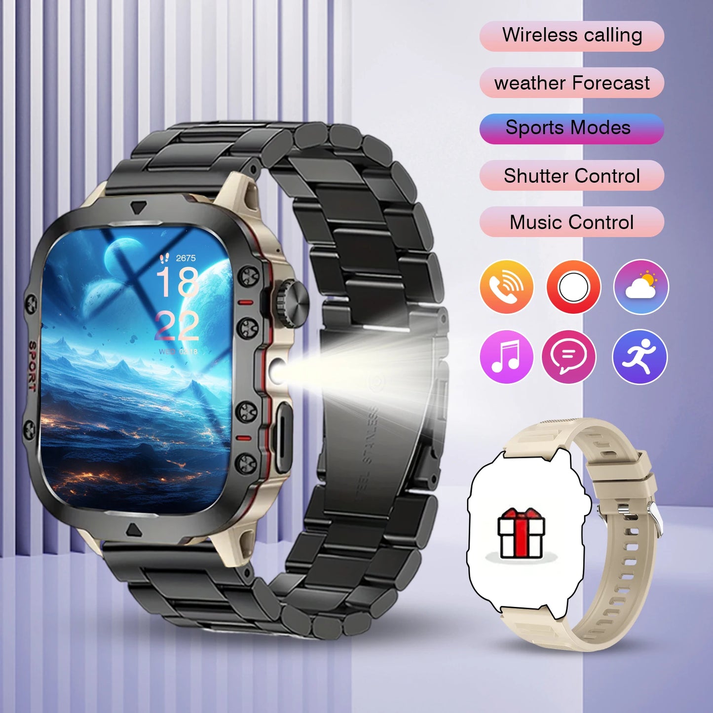 Odelettevcy Smart Watch With Bluetooth Calling And Message Alerts