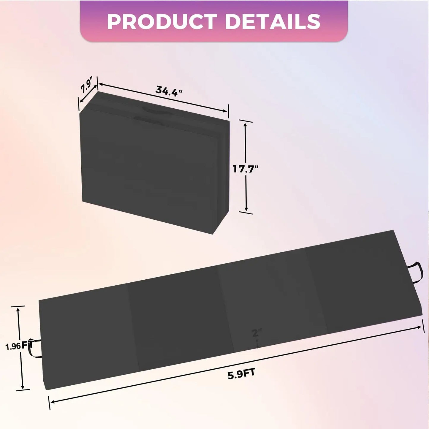 HiMISS Gymnastics Mat 4-5 Fold Cushions Home Yoga Pilates