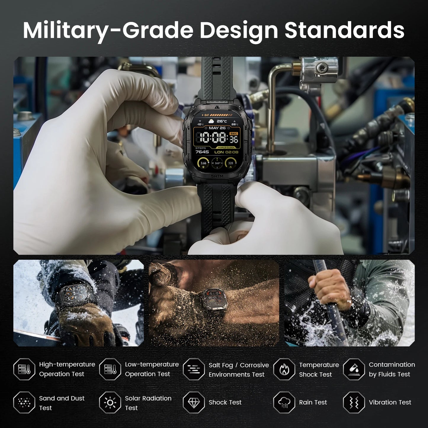 Kospe Tank M4C Advanced GPS Smartwatch With Health Tracking