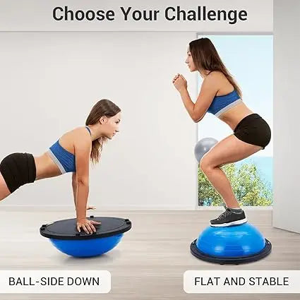 Half Exercise Ball Balance Trainer With Non-Slip Base