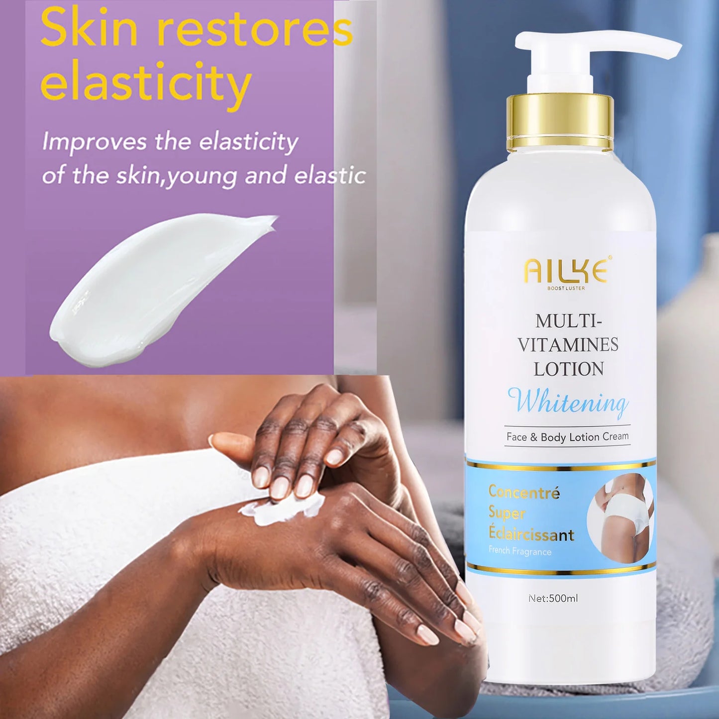 AILKE Multi-Vitamin Whitening Body Lotion for Dark Spots