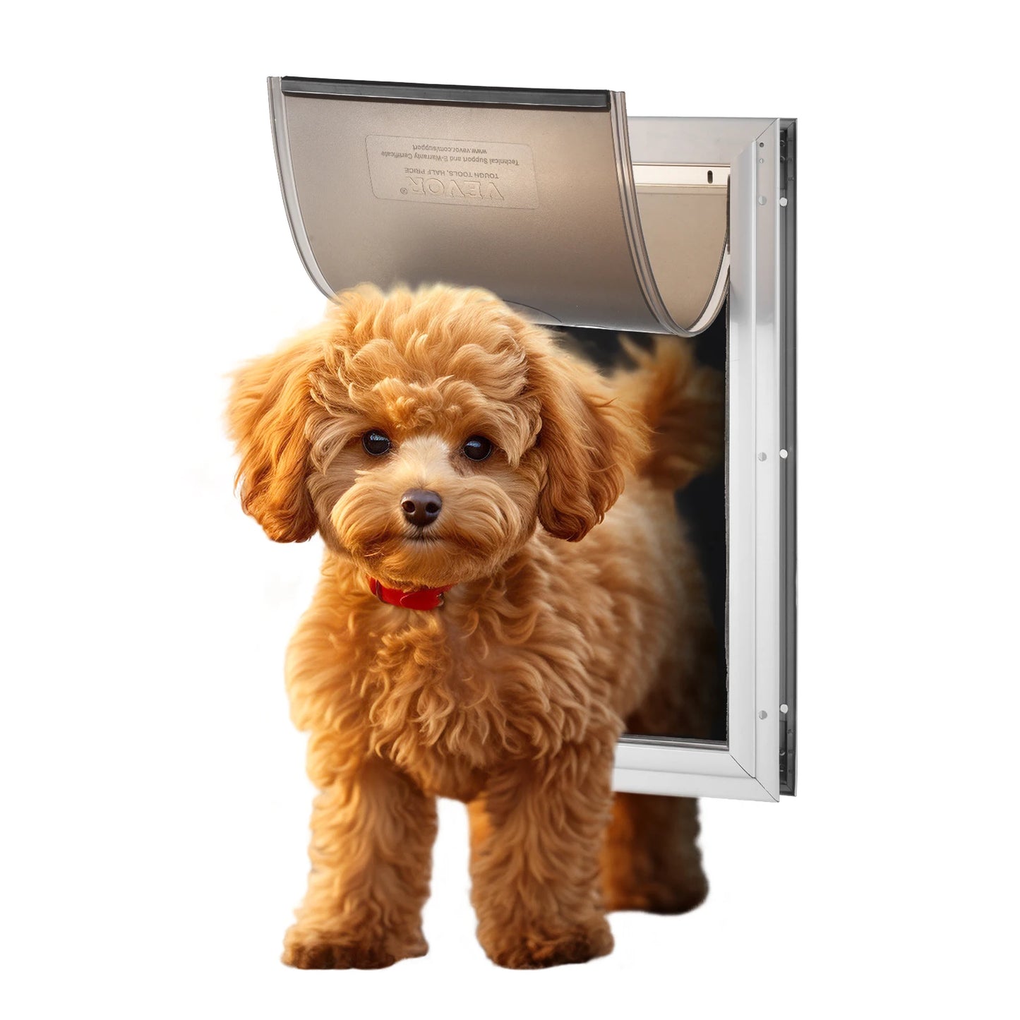 Pet Door With Aluminum Frame Locking Flap System Weatherproof