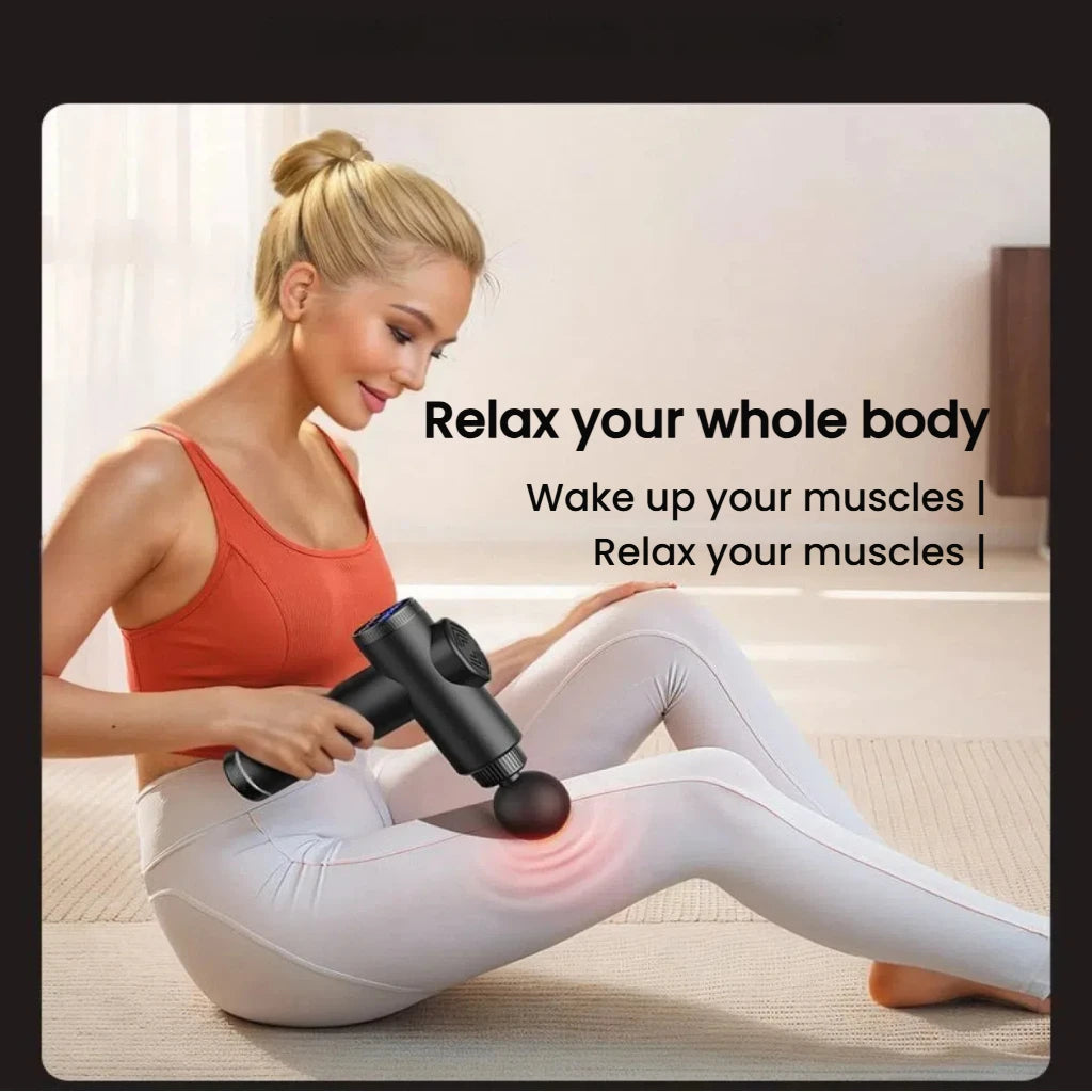 8 In 1 Percussion Massage Gun With Eight Attachments