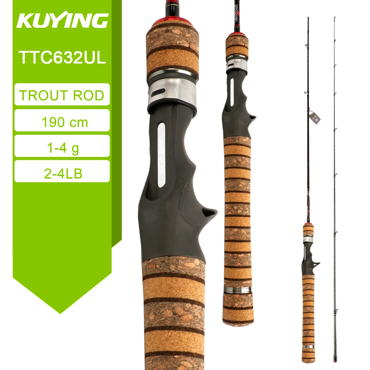 KUYING Carbon Lure Rod For Casting And Spinning River Ocean